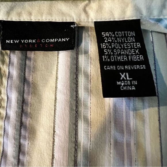 Vintage Ribbon Blouse/Shirt by New York & Company size XL - Picture 8 of 8